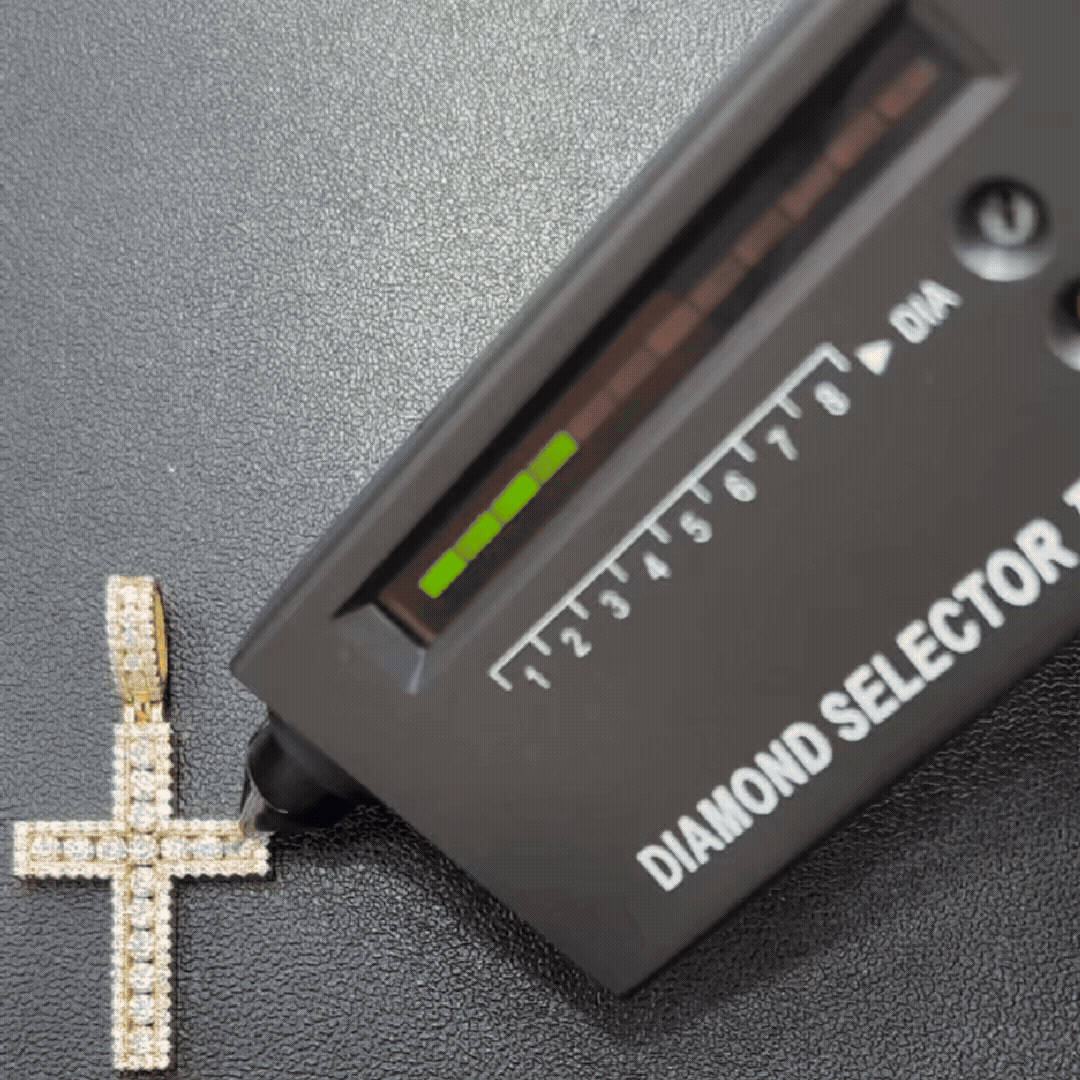 VS Moissanite Cross Pendant W/ Franco Chain