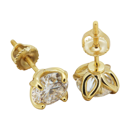 7mm Moissanite Solitaire Studs