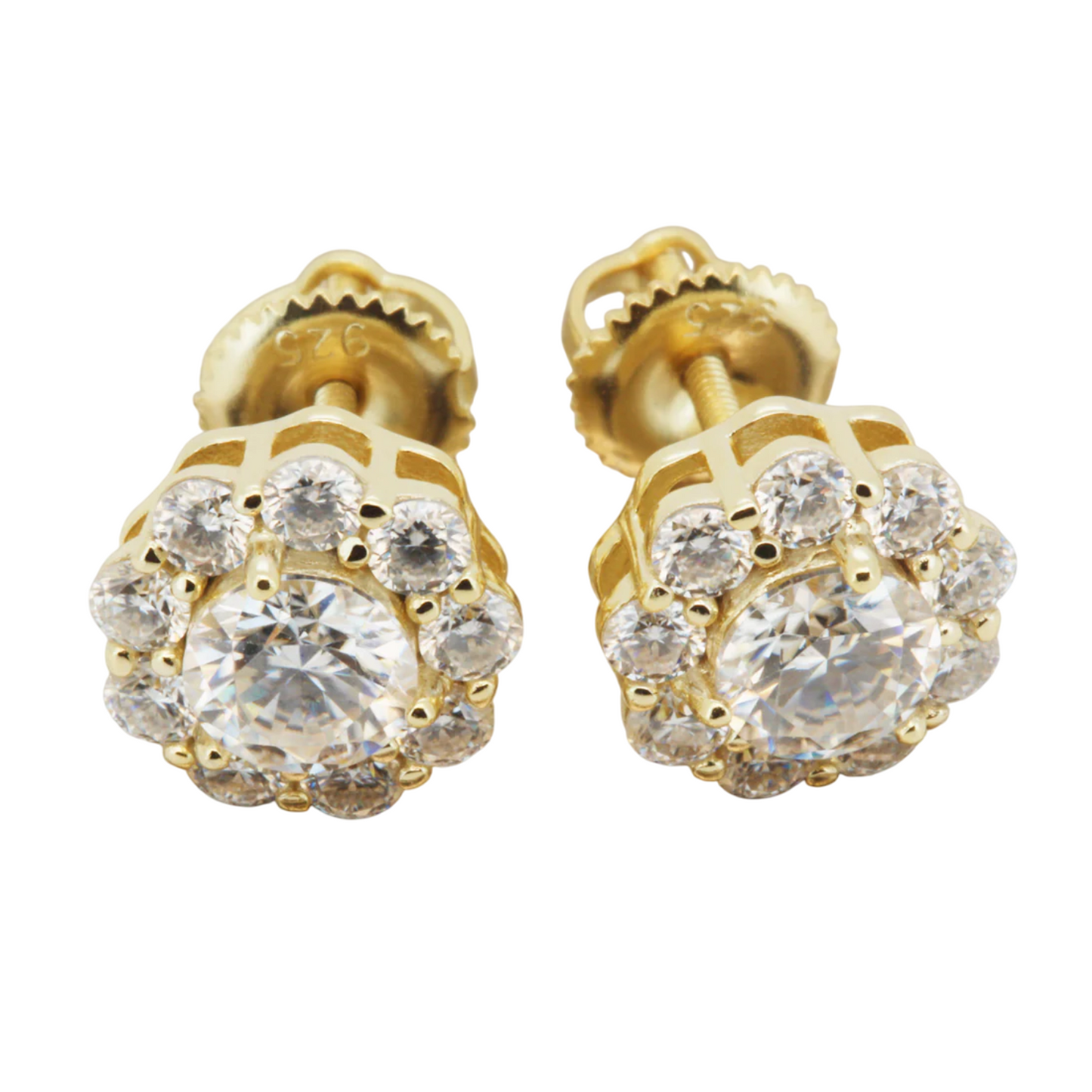 9mm Moissanite Circle Cluster Studs