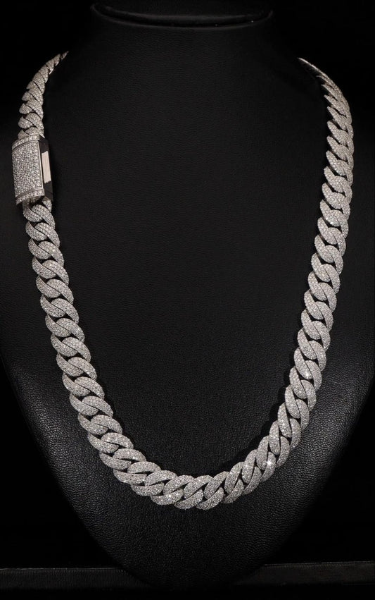 Lab Diamond Miami Cuban Link Chain