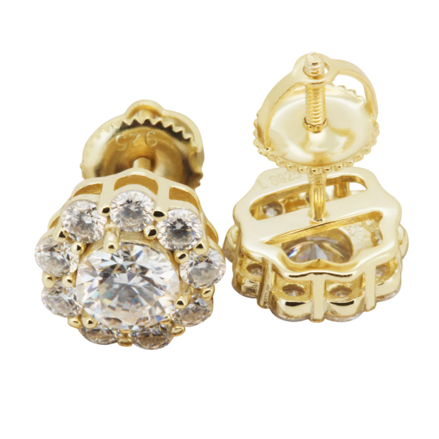 9mm Moissanite Circle Cluster Studs