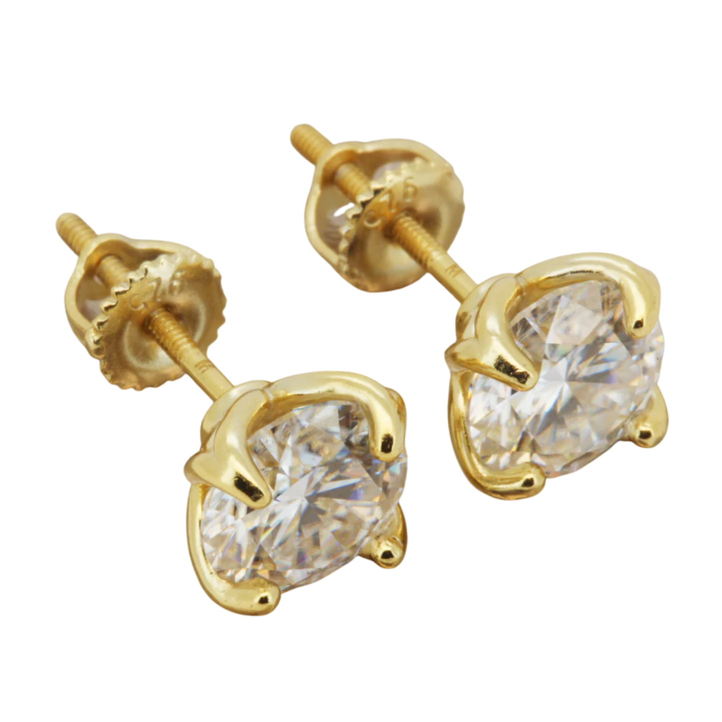 7mm Moissanite Solitaire Studs