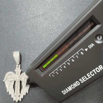 VS Moissanite Angel Wing Cross W/ Franco Chain