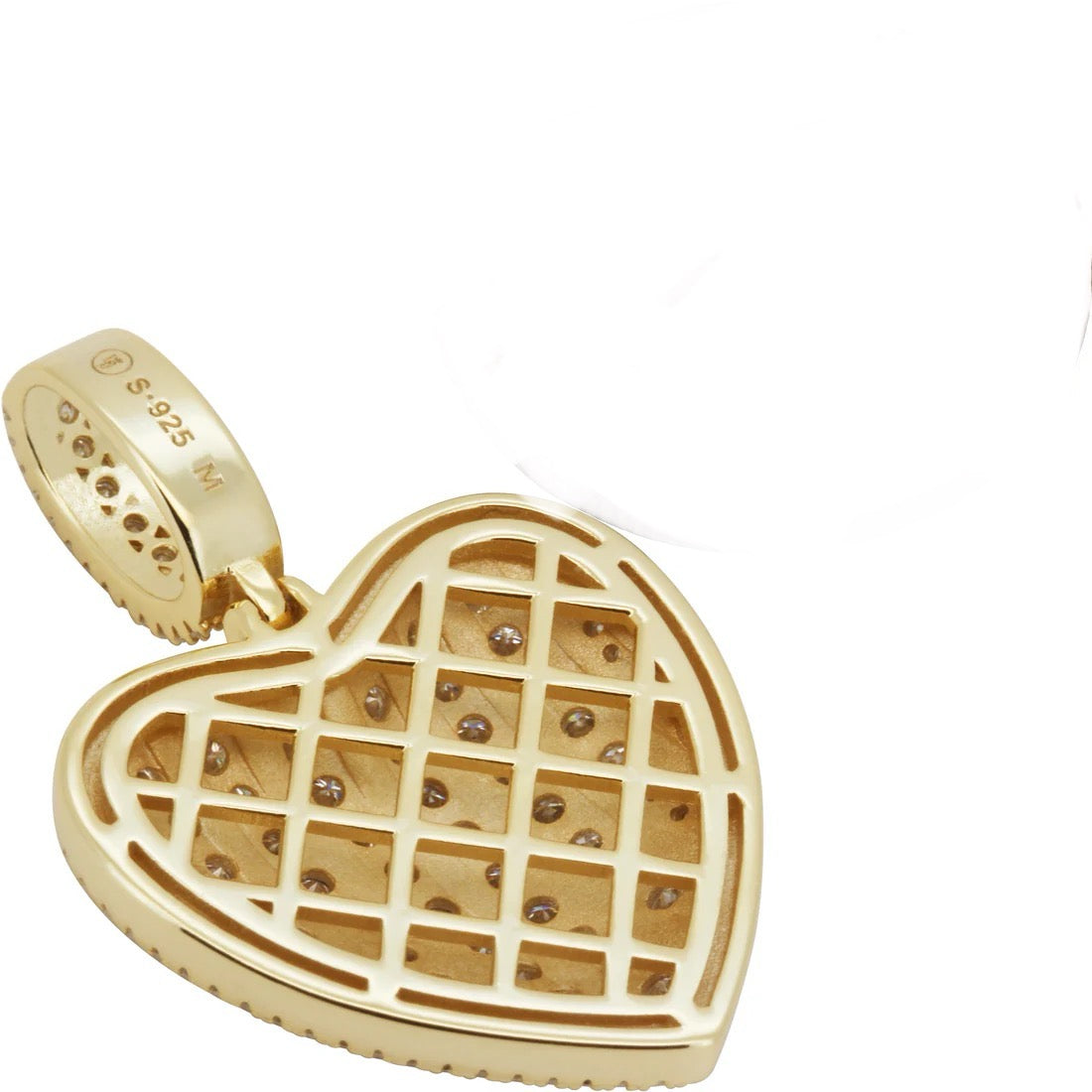 VS Moissanite Heart Pendant W/ Franco Chain