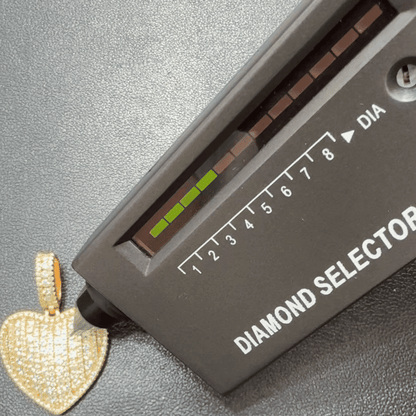 VS Moissanite Heart Pendant W/ Franco Chain