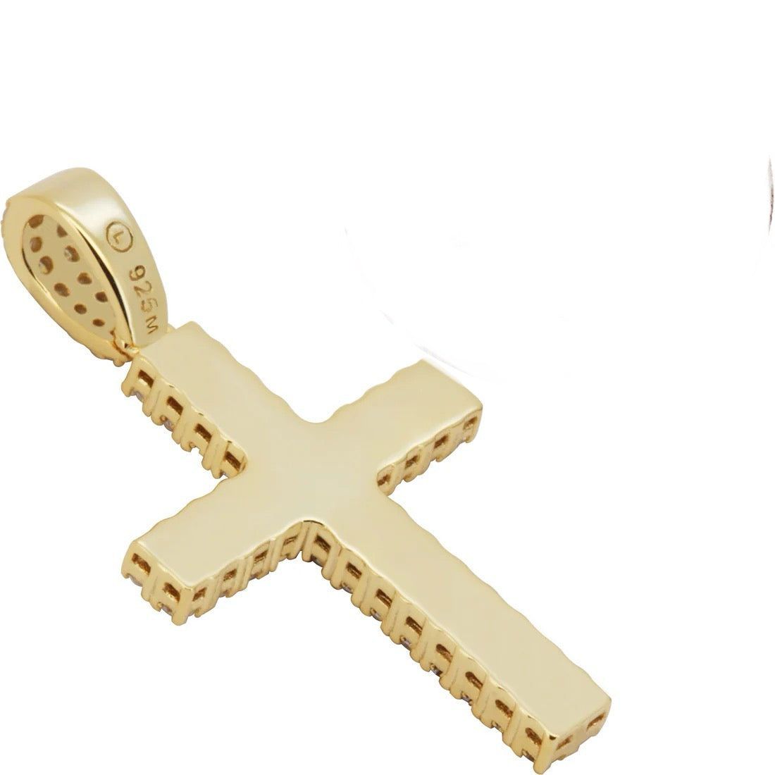 Moissanite Cross Pendant W/ Franco Chain