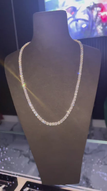 Sterling Silver Lab Diamond Tennis Necklace