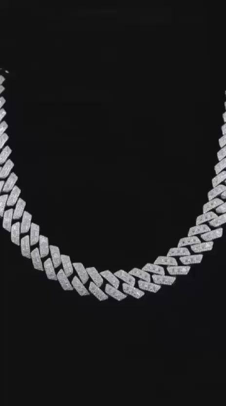 VS Moissanite Emerald miami Cuban Link Chain