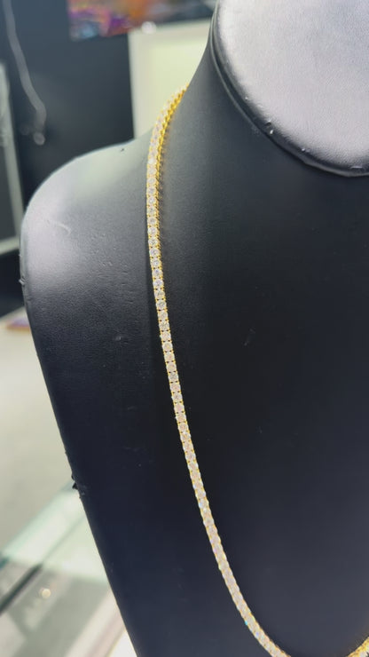 14k Gold VS Lab Diamond Tennis Chain